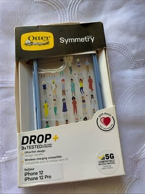 OtterBox Symmetry Series Clear Case with Light Blue Trim and Multicolor Figures